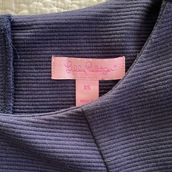 Lilly Pulitzer Charlene Boatneck Navy Dress XS - Picture 4 of 5